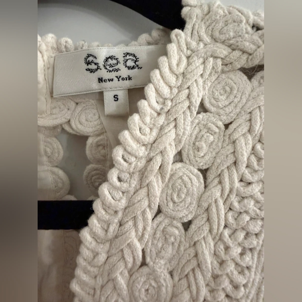 Women’s Cream Crochet Bodice Maxi Dress - Picture 4 of 5